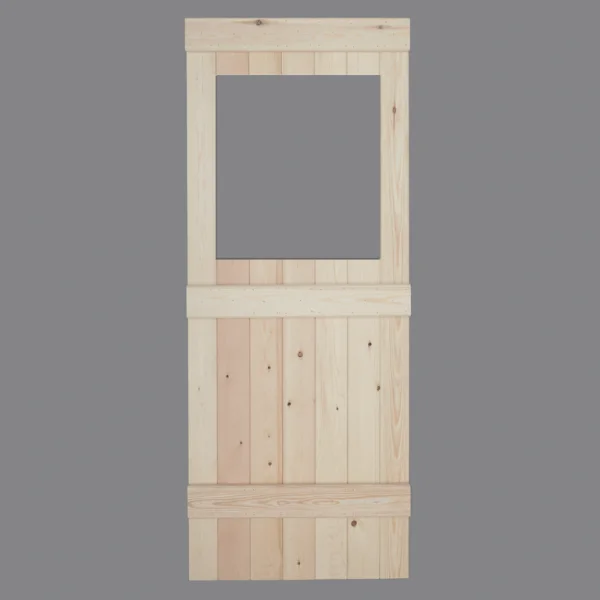 V Groove Pine Ledged Door Rear Glass Opening Web