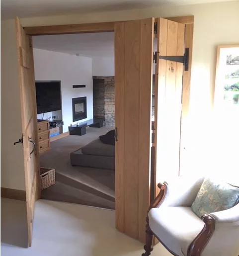 Solid Oak Bi Fold Ledge Door