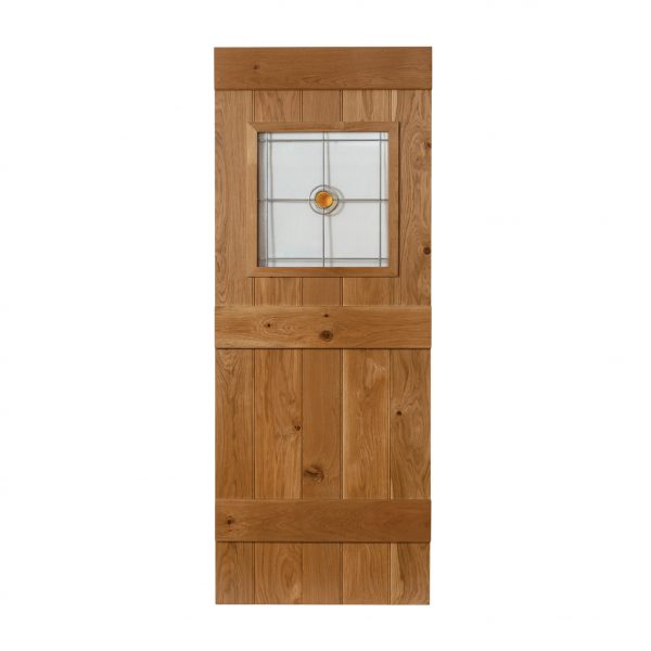 Buttermere Glazed Ledged Oak Door Rear